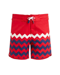 Red, White & Navy - ZigZag Print