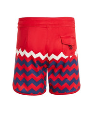 Red, White & Navy - ZigZag Print