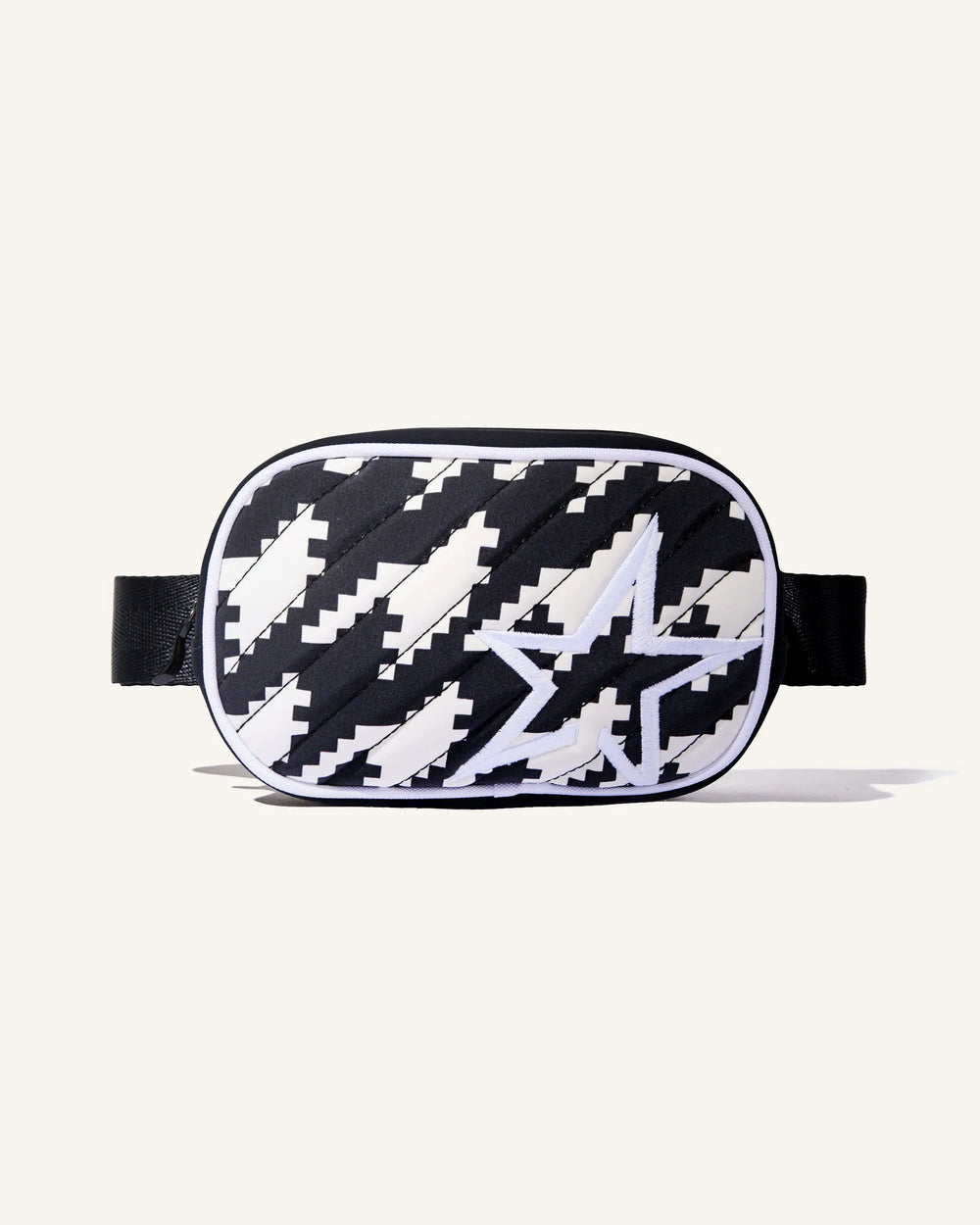 Houndstooth - Black,Snow White