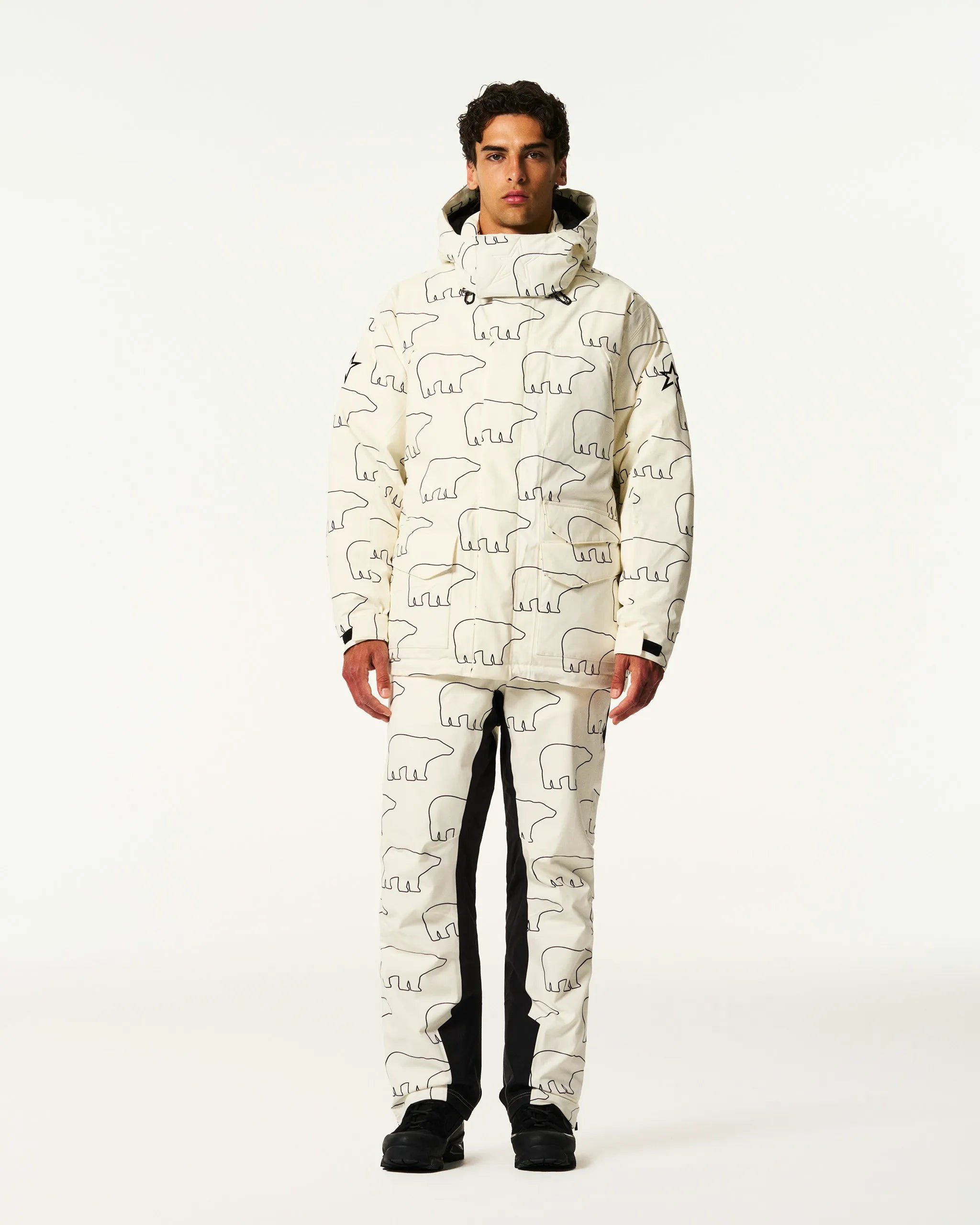 White & Black - Bear Print