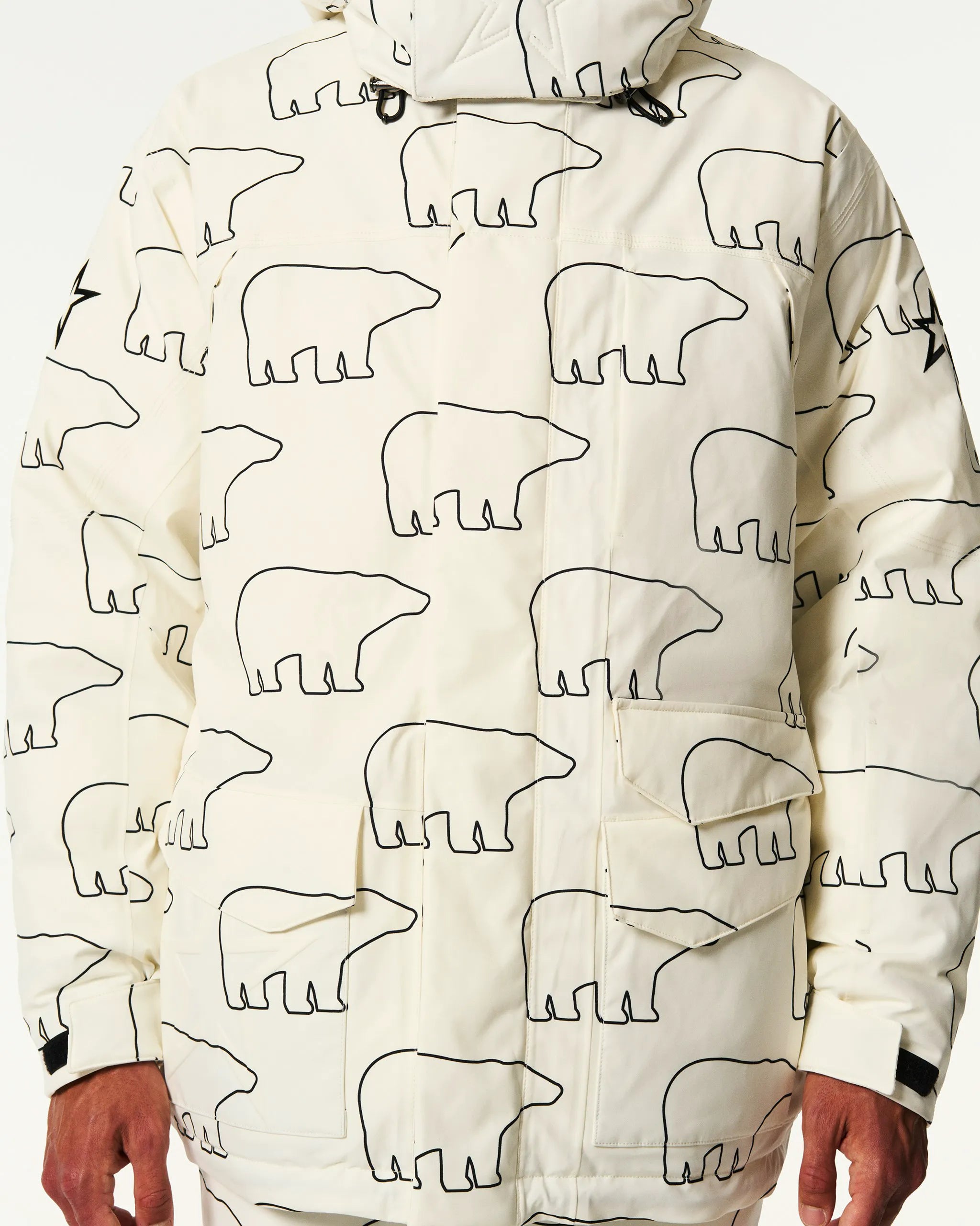 White & Black - Bear Print