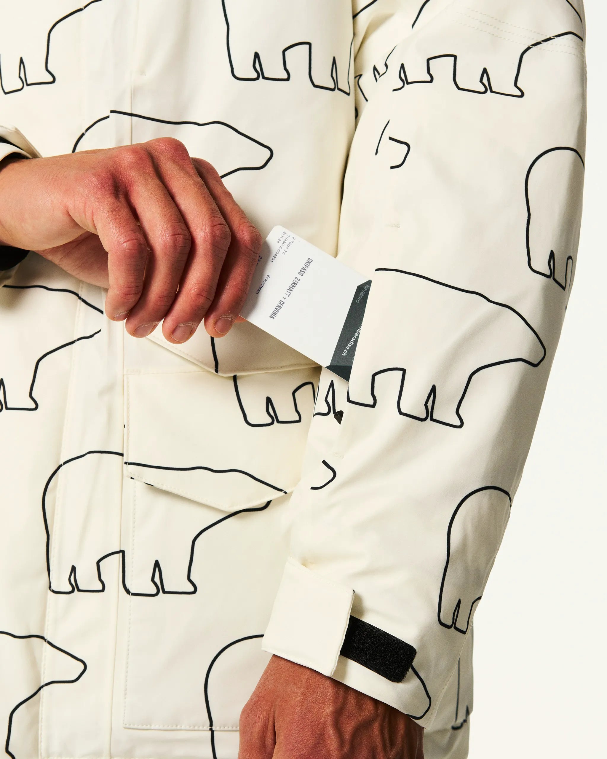 White & Black - Bear Print