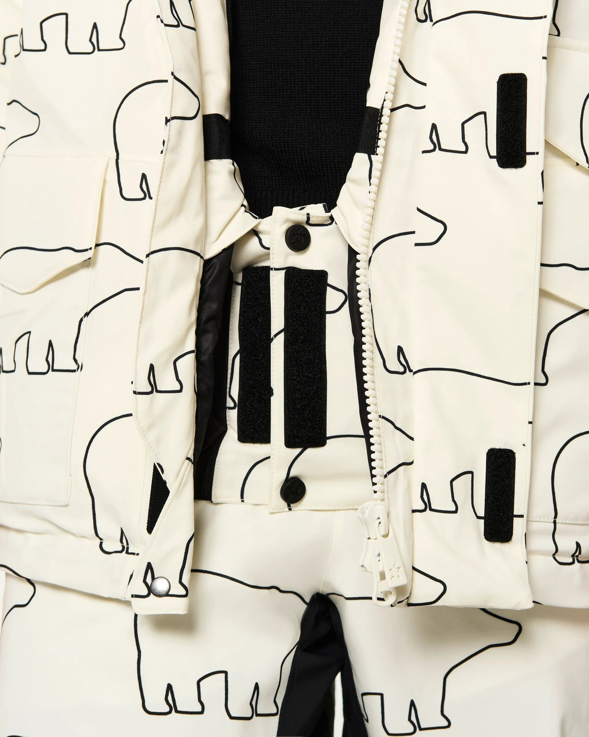 White & Black - Bear Print