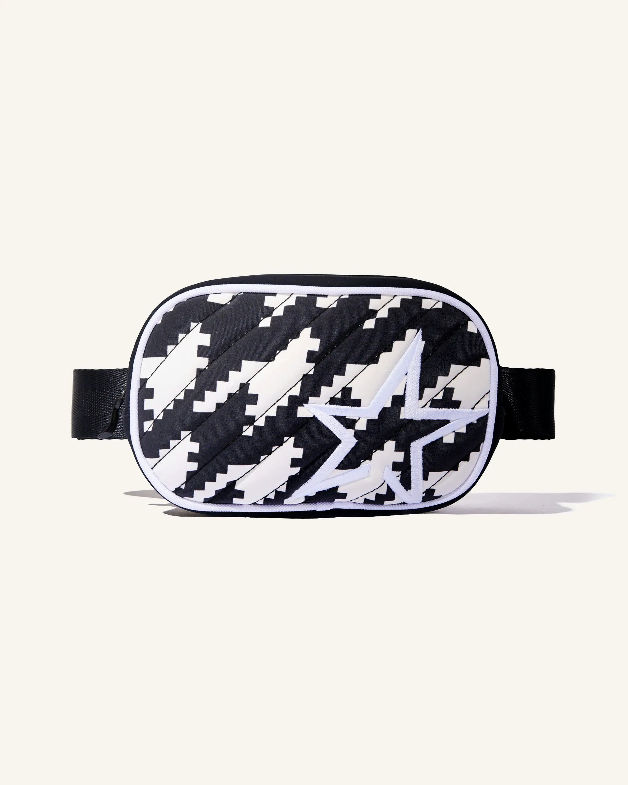 Houndstooth - Black,Snow White