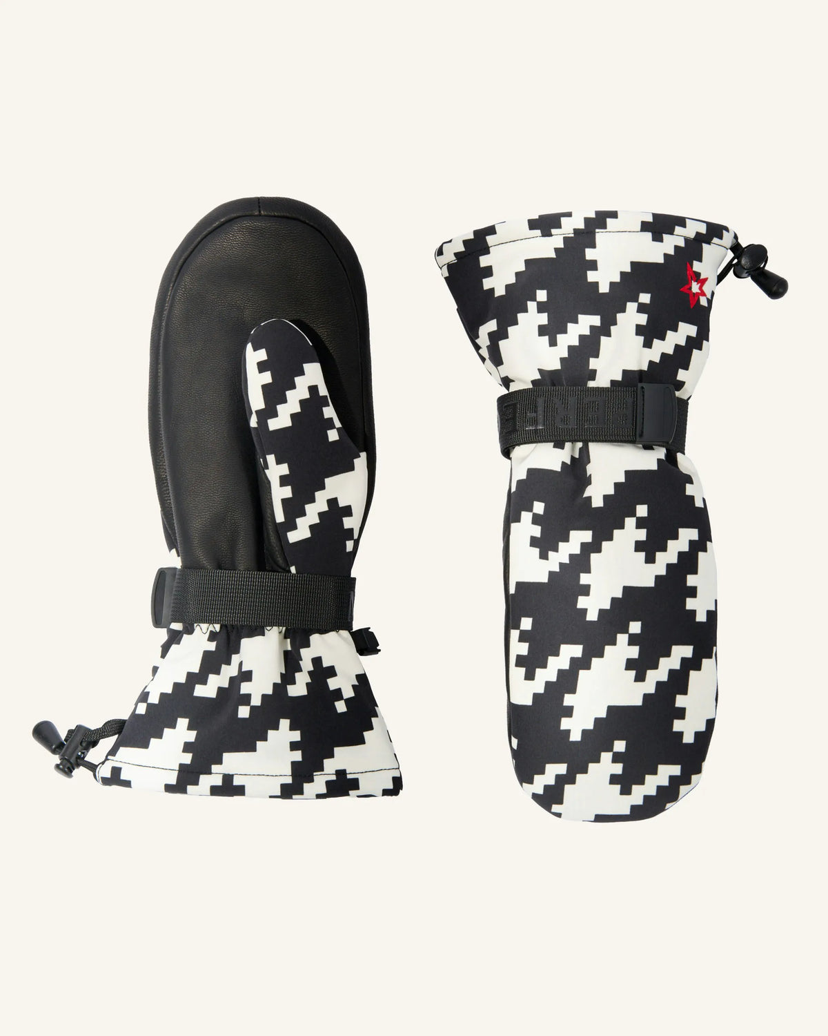 Houndstooth - Black,Snow White