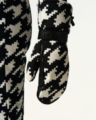 Houndstooth - Black,Snow White