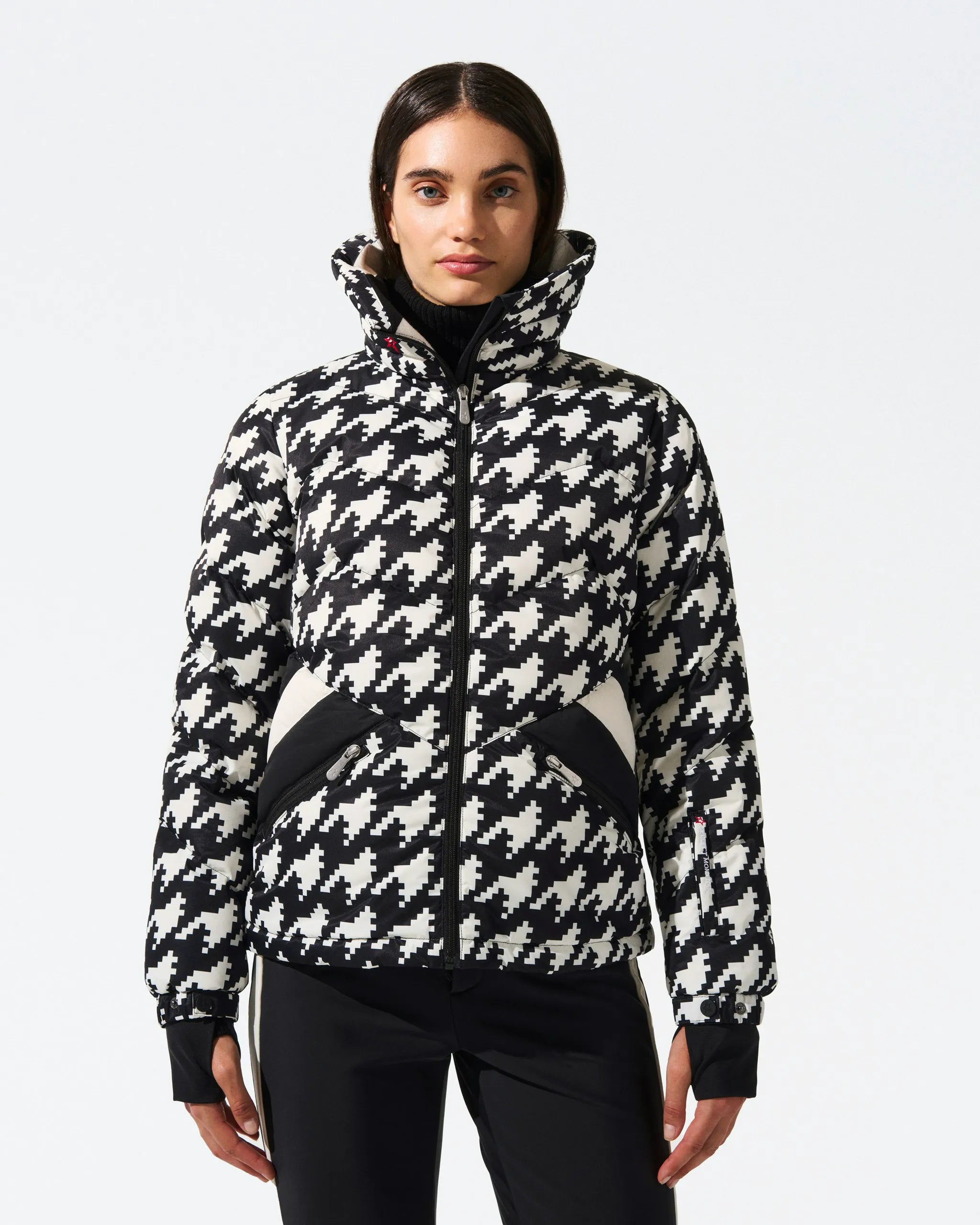 Houndstooth - Black,Snow White