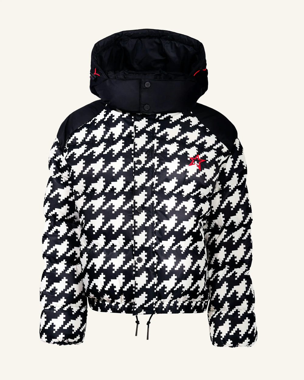 Houndstooth - Black,Snow White