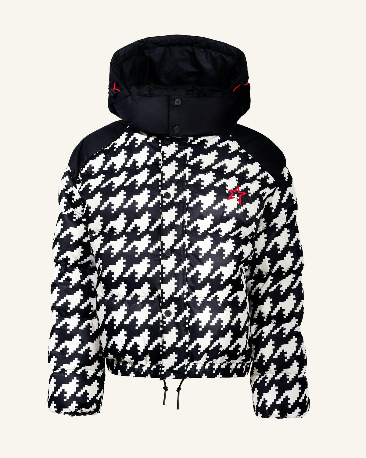 Houndstooth - Black,Snow White