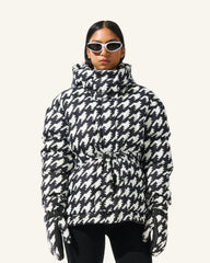 Houndstooth - Black,Snow White