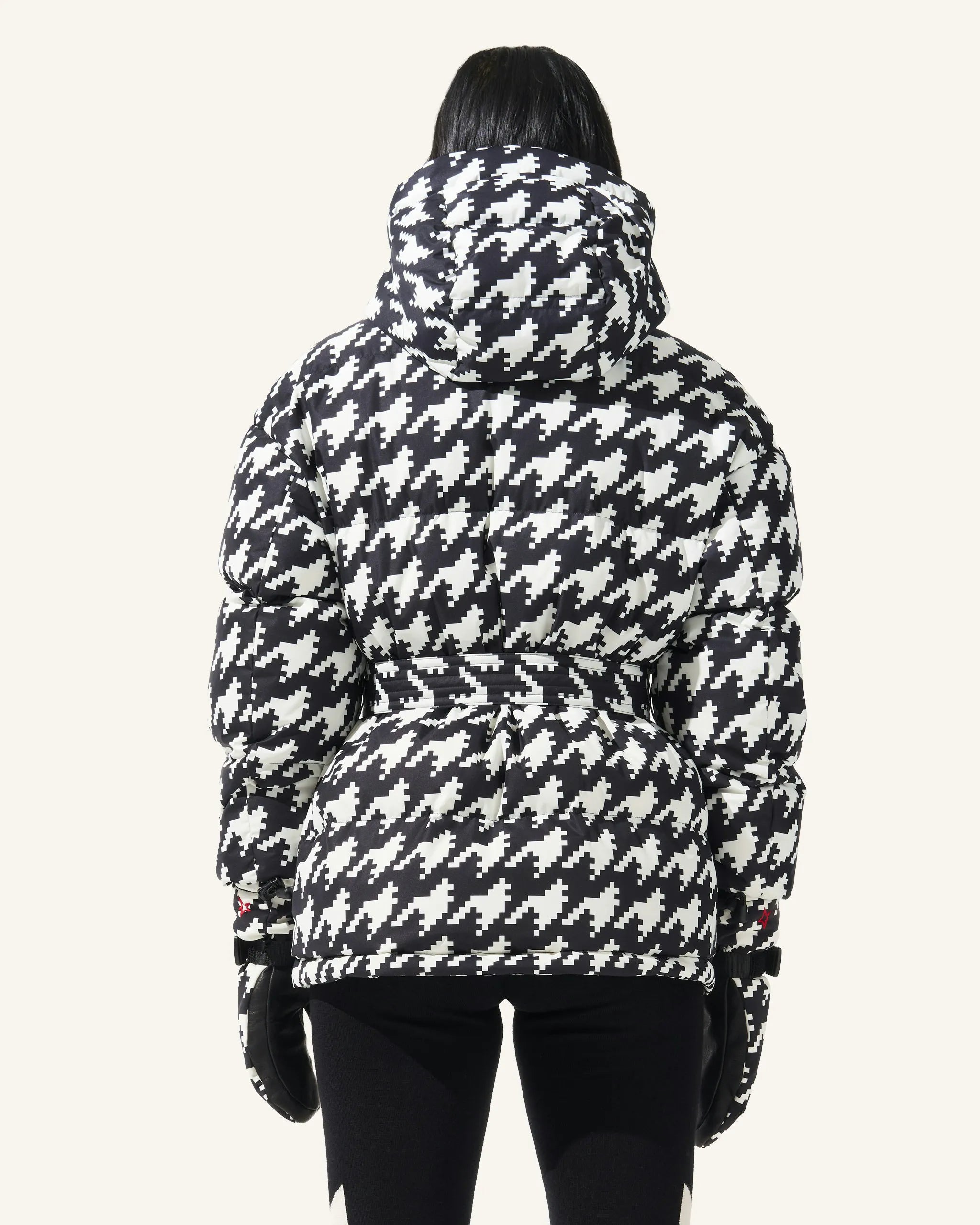Houndstooth - Black,Snow White
