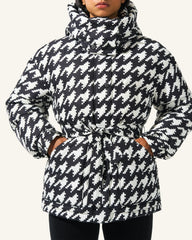 Houndstooth - Black,Snow White