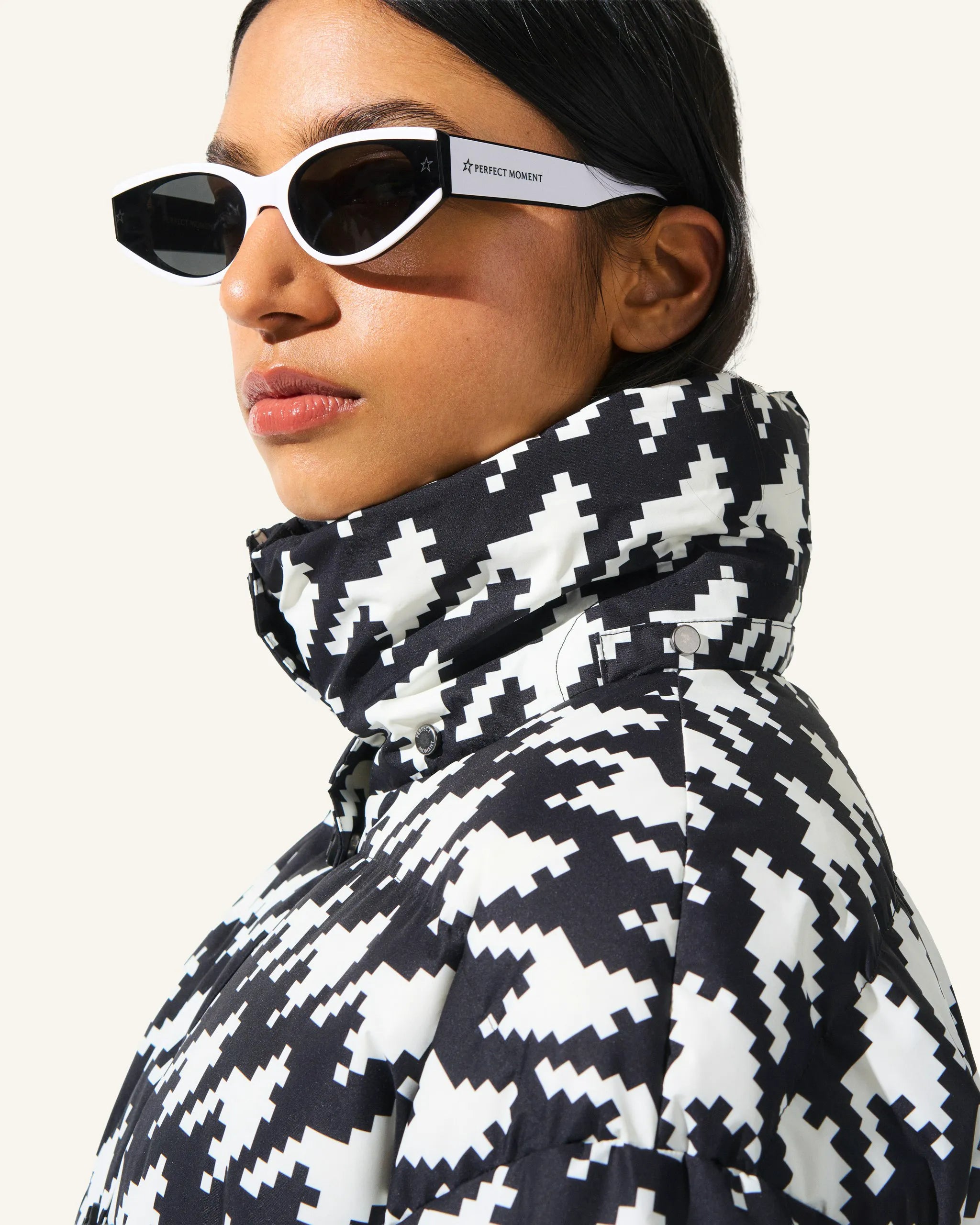 Houndstooth - Black,Snow White