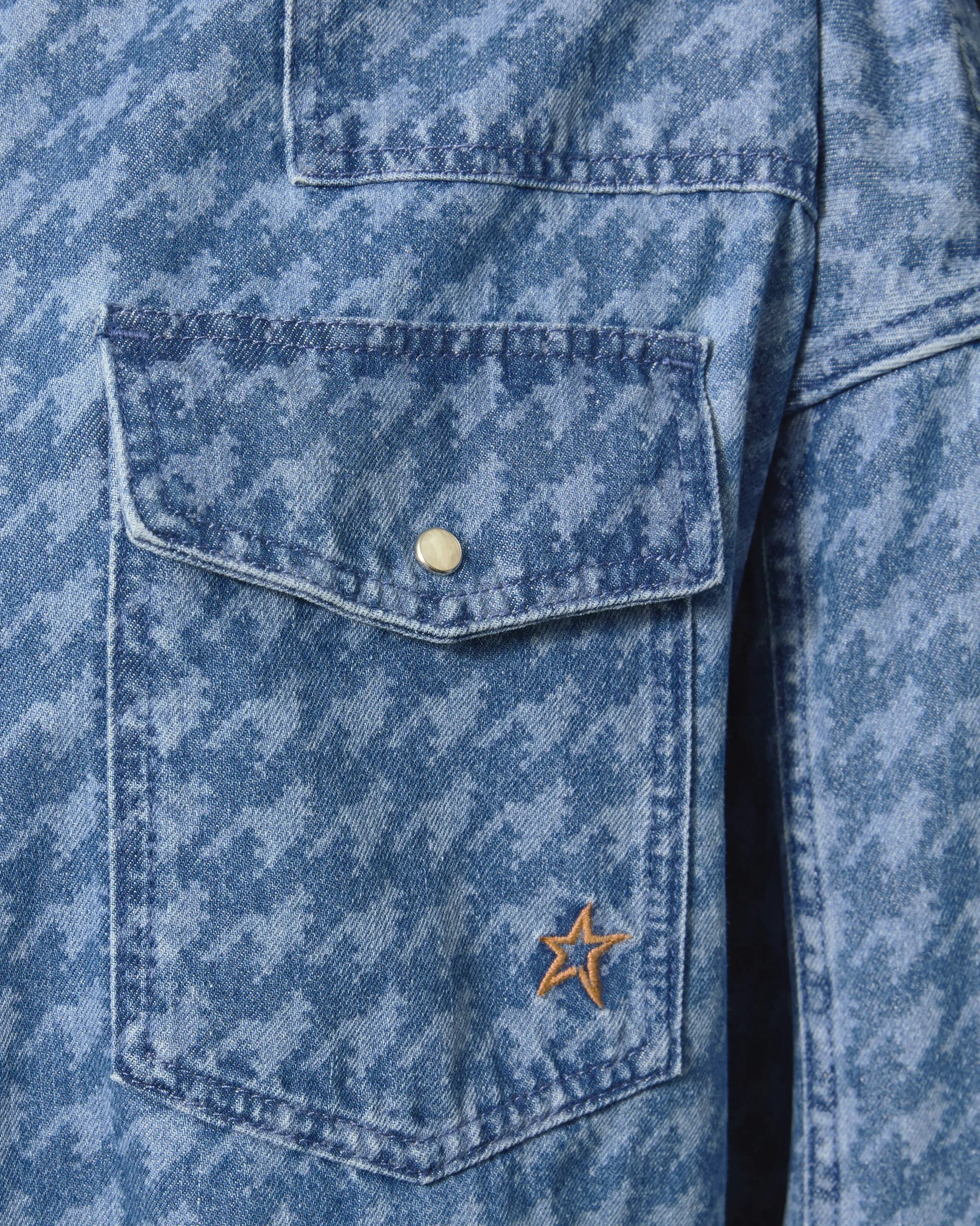 Denim Houndstooth